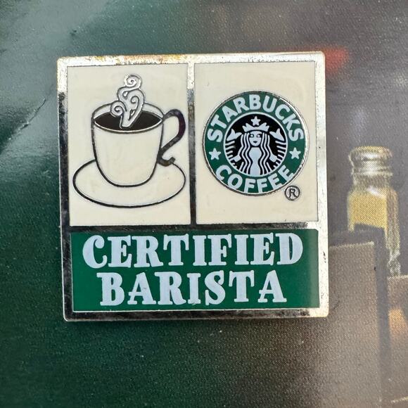 Starbucks Certified Barista Pin New Employee Apron Work Award Gift Collectible - Picture 2 of 5